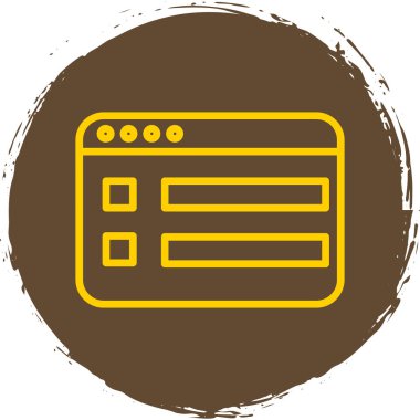 Tarayıcı web sayfası simgesi modaya uygun düz biçimli