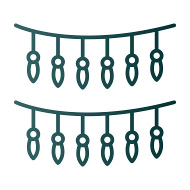 karnaval çelenkleri simgesi, vektör illüstrasyonu 