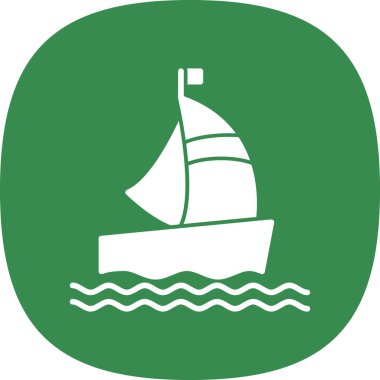 tekne ikonu vektör illüstrasyonu 