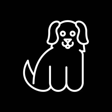 köpek simgesi, vektör illüstrasyonu basit tasarım