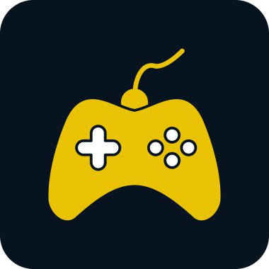 Oyun kontrolörü. Web simgesi basit illüstrasyon