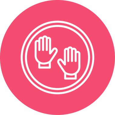 Eldivenler web simgesi vektör illüstrasyonu 