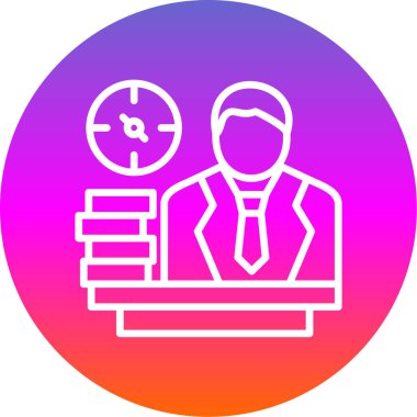 Modern ofis simgesinin vektör illüstrasyonu