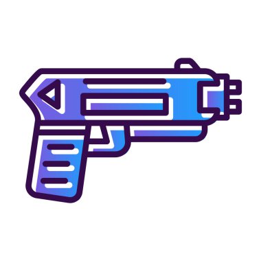 Şok tabancası ağ simgesi, vektör illüstrasyonu