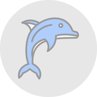 Hayvan yunusu renkli simge