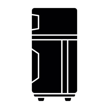 buzdolabı simgesi, vektör illüstrasyonu basit tasarım