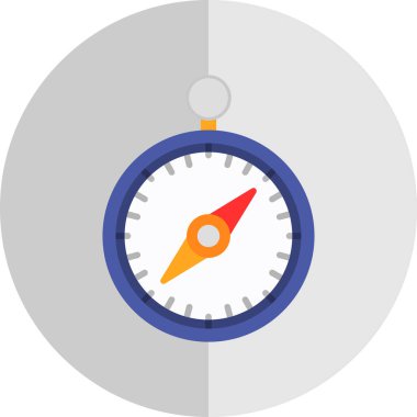 pusula düz simgesi, vektör illüstrasyon tasarımı