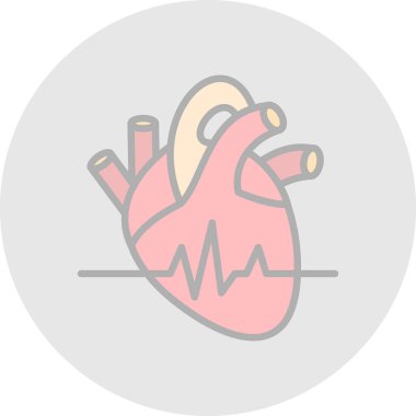 kalp atış hızı simgesi, vektör illüstrasyonu basit tasarım