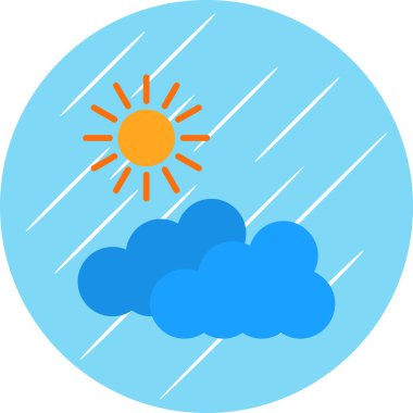 Hava durumu simgesi, vektör illüstrasyonu 