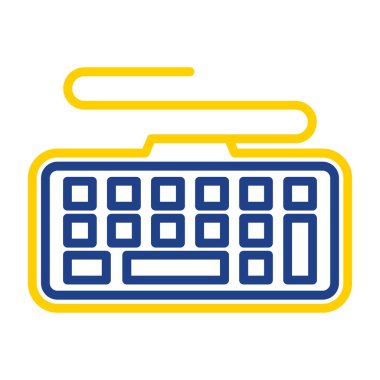 bilgisayar klavyesi simgesi, vektör illüstrasyonu basit tasarım