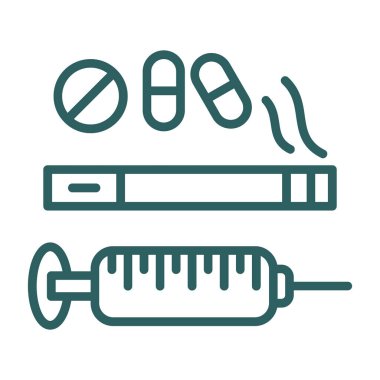 Tıbbi bir simgenin vektör illüstrasyonu