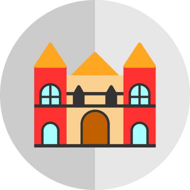 Bina. Web simgesi basit illüstrasyon