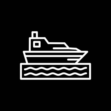 tekne ikonu vektör illüstrasyonu 