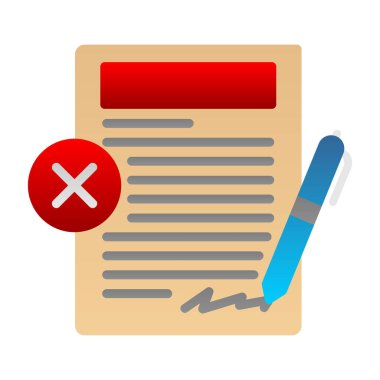 bir kalem ve bir harf ile belge simgesi