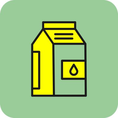 Süt düzlüğü simgesi, vektör illüstrasyonu