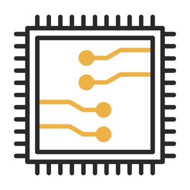 çip simgesi, vektör illüstrasyonu basit tasarım