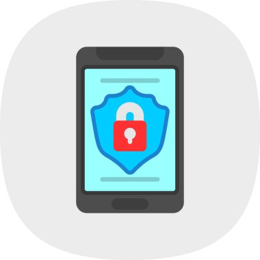 Güvenlik simgesinin vektör illüstrasyonu 