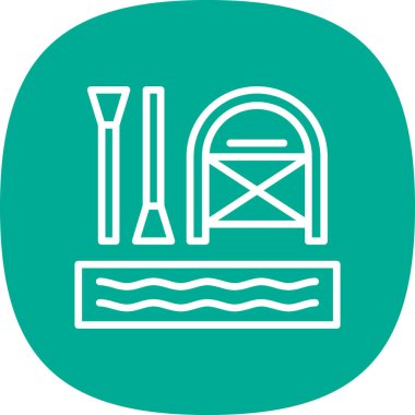 Rafting simgesinin vektör illüstrasyonu 