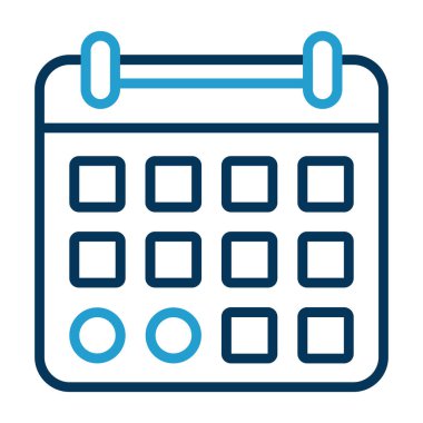 Takvim simgesi, vektör illüstrasyonu basit tasarım