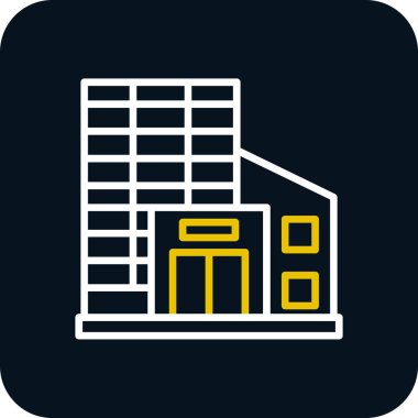 Basit Alışveriş Merkezi simgesi, vektör illüstrasyonu