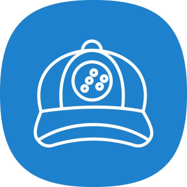 Beyzbol şapkası. Web simgesi basit illüstrasyon               