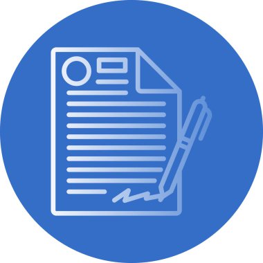 Dosya belgesi simgesi, Sözleşme, vektör illüstrasyonu