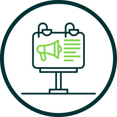 reklam panosu simgesi, vektör illüstrasyonu basit tasarım