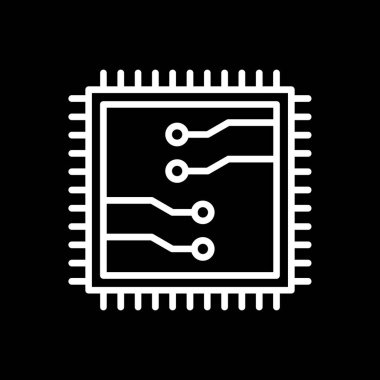 çip simgesi, vektör illüstrasyonu basit tasarım