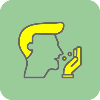 Konuşma balonu simgesi olan adam