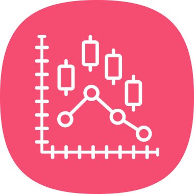 Diyagram vektör renk çizgisi simgesi 