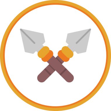 Mızrak logo vektör illüstrasyonu