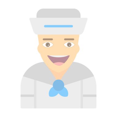 Denizci. Web simgesi basit illüstrasyon