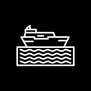 Simge illüstrasyon izole vektör işareti simgesi gemi