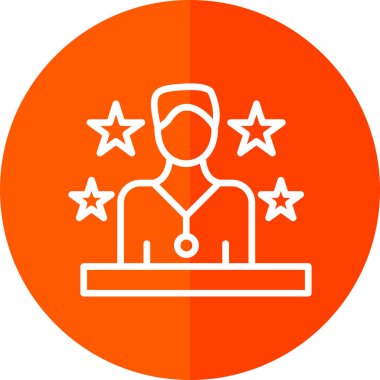 Doktor. Web simgesi basit illüstrasyon