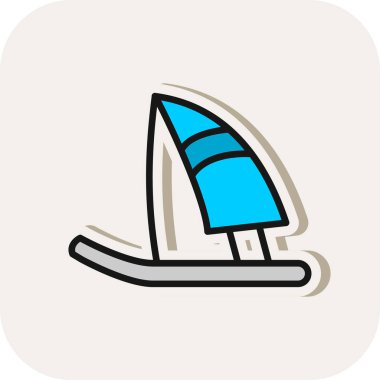 Tekne. Web simgesi basit illüstrasyon 