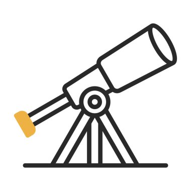 Teleskop. Web simgesi basit illüstrasyon 