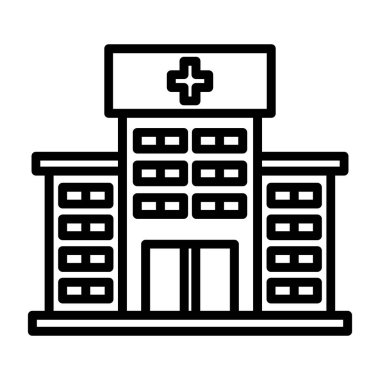 Hastane web simgesi basit illüstrasyon 