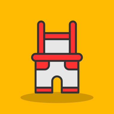 Tek izole edilmiş renkli simgenin vektör illüstrasyonu