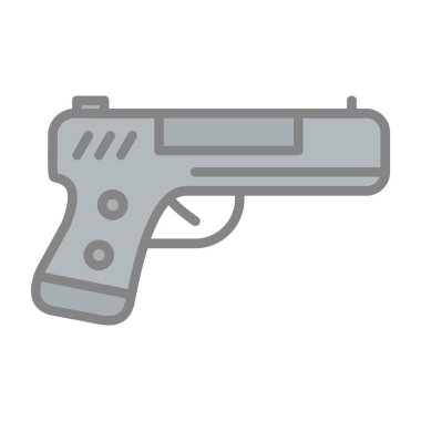 düz silah vektör düz renk simgesi