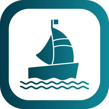 tekne ikonu vektör illüstrasyonu 