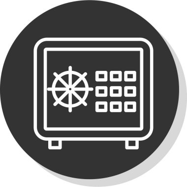 Güvenli vektör simgesi düz simgesi 