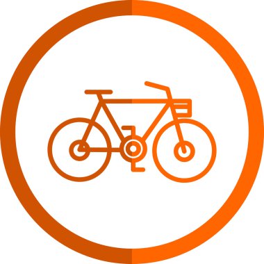 bisiklet düz simgesi, vektör illüstrasyonu