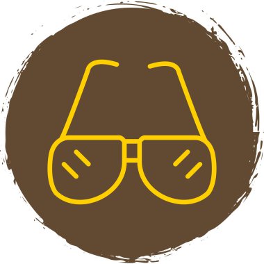 Gözlük. Web simgesi basit illüstrasyon 