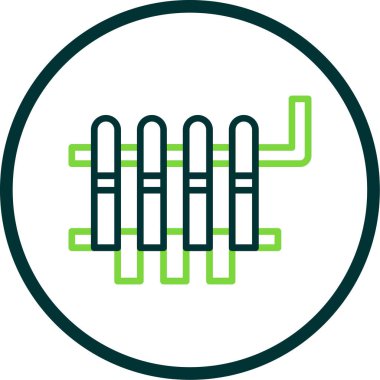 radyatör ağ simgesi, vektör illüstrasyonu