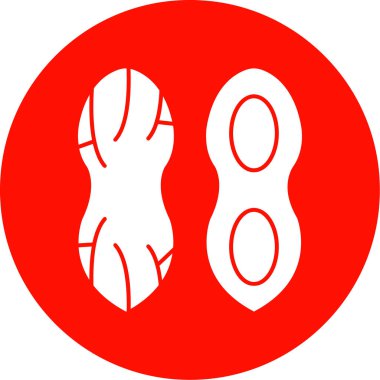 Yer fıstığı web simgesi, vektör illüstrasyonu