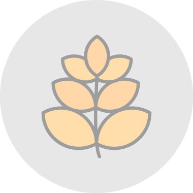 Buğday simgesi, vektör illüstrasyonu basit tasarım