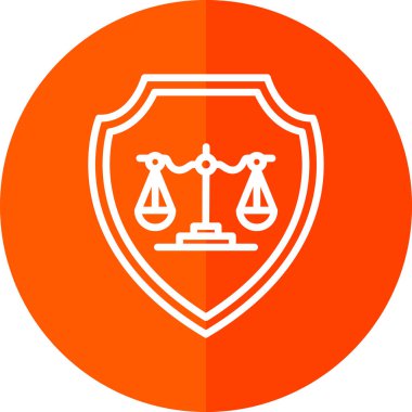 Hukuk simgesinin vektör illüstrasyonu
