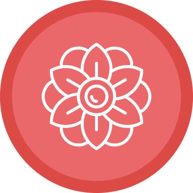 Çiçek. Web simgesi basit illüstrasyon