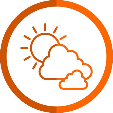 Hava durumu simgesi, vektör illüstrasyonu 