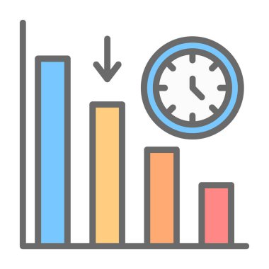 iş ve finans düz vektör simgesi.